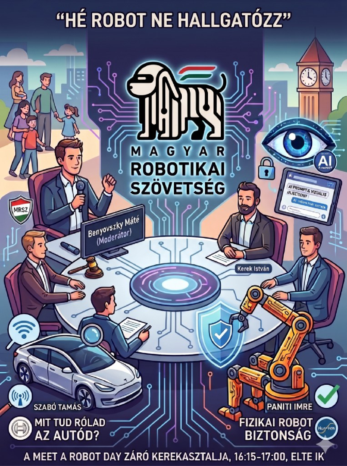 Kémkedő porszívók és pletykáló autók – Kerekasztal-beszélgetés robotikai biztonságról